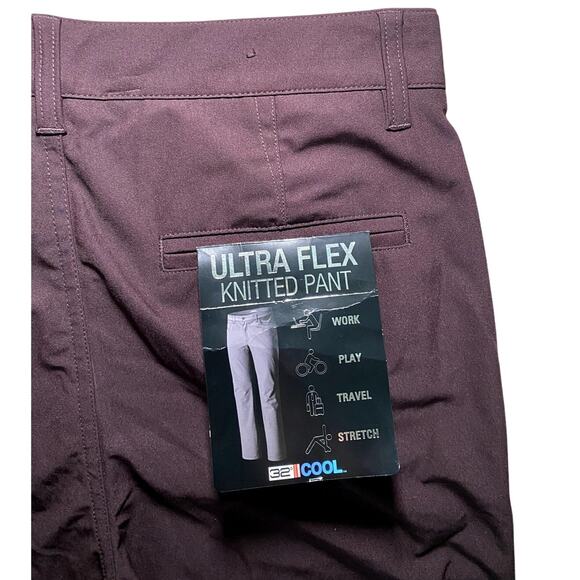 Ultra Flex - NWT - Burgundy Mens Pants - Size 33 - Picture 9 of 10